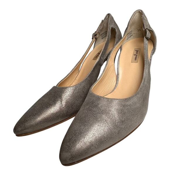 Paul Green Contessa Smoked Brushed Gold Pumps Leather Sz 7 Women's Shoes Career - Picture 13 of 16